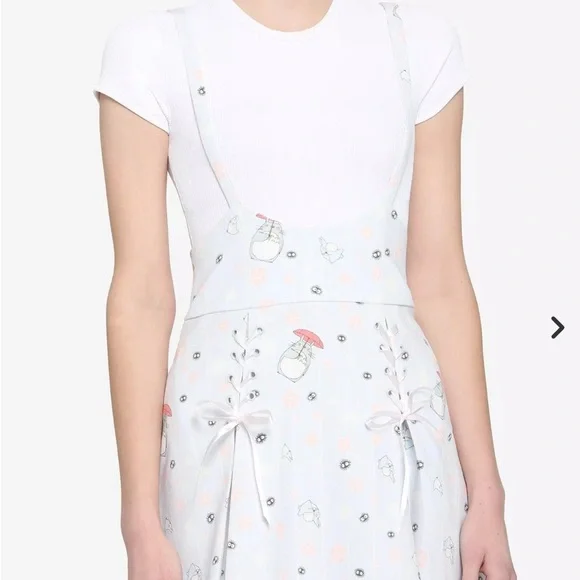 Totoro Cherry Blossoms Lace-Up Suspender Skirt - Picture 2 of 7